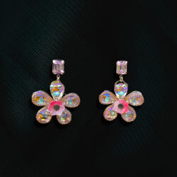 Elegant Floral Crystal Earrings | Glint Gems