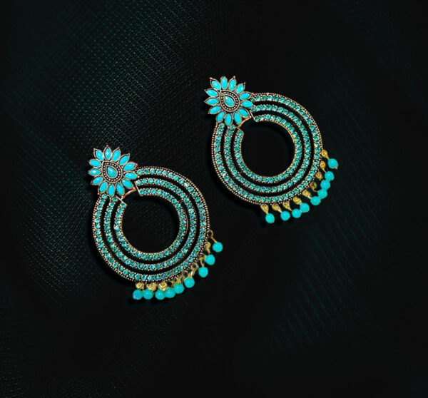 Majestic Turquoise Hoop Earrings | Glint Gems