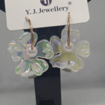 Elegant Iridescent Floral Earrings