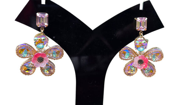 Elegant Floral Crystal Earrings | Glint Gems