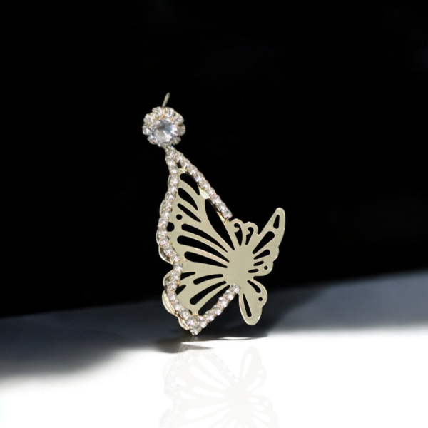 Elegant Butterfly Crystal Stud Dangle Earrings